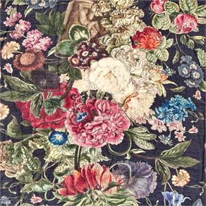 Scarf Primula Print Black