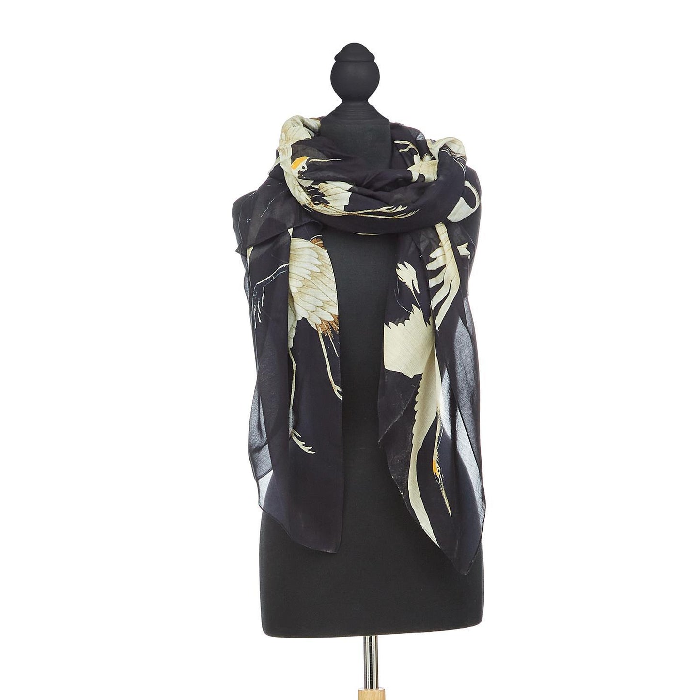 HERON SCARF IN BLACK