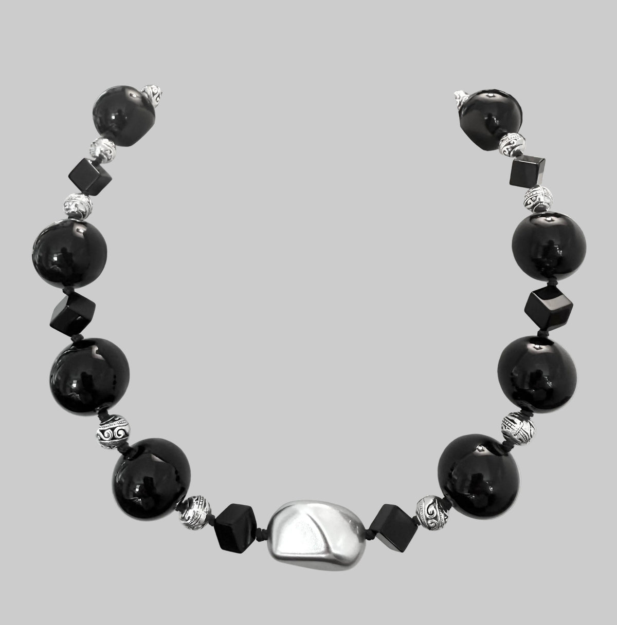 Necklace Onyx With Silver