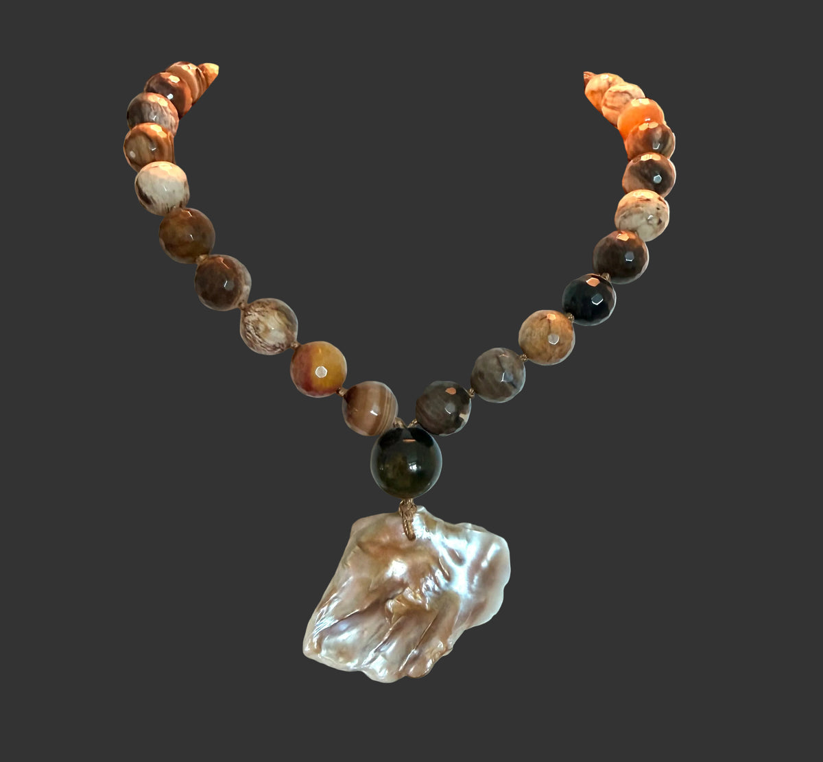 Agate & Natural "Angel Wings"