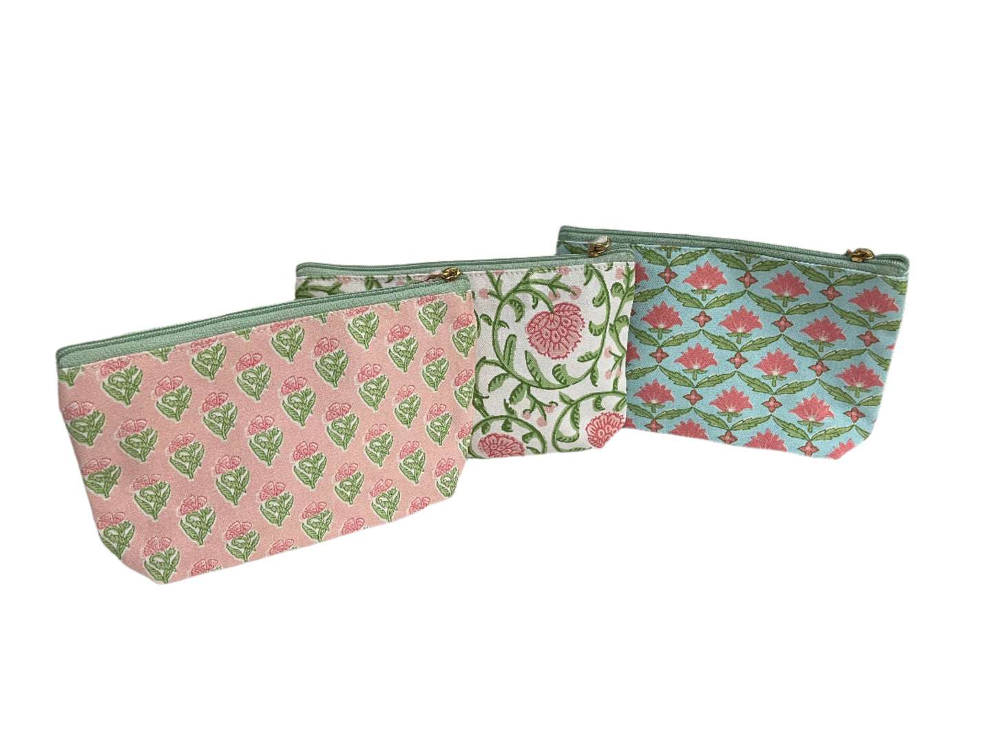 Pouch Floral Block Print LG