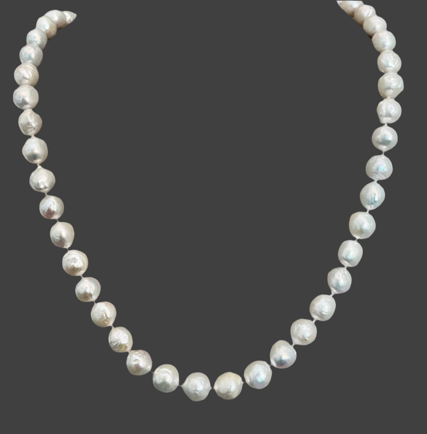 Necklace Pearl Baroque -24" : White