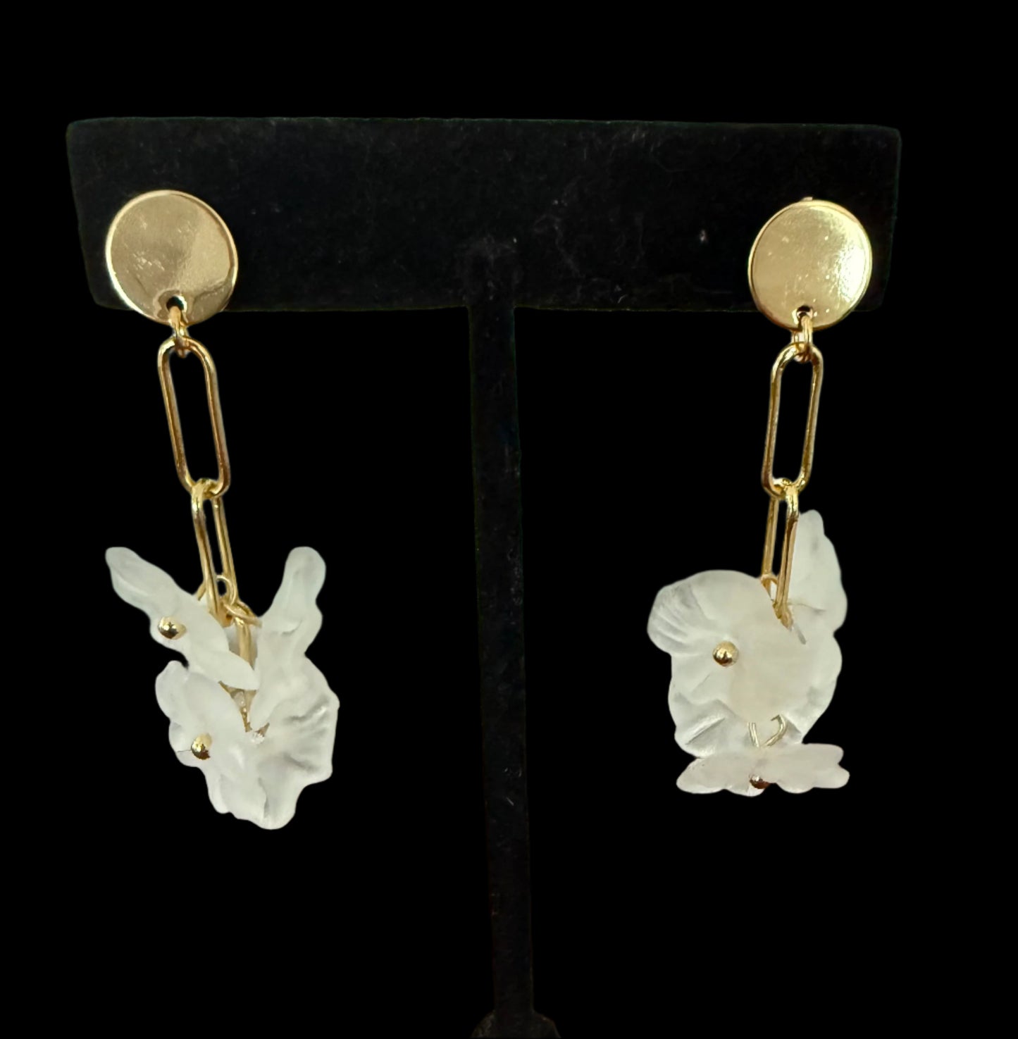 earrings dangling flowers