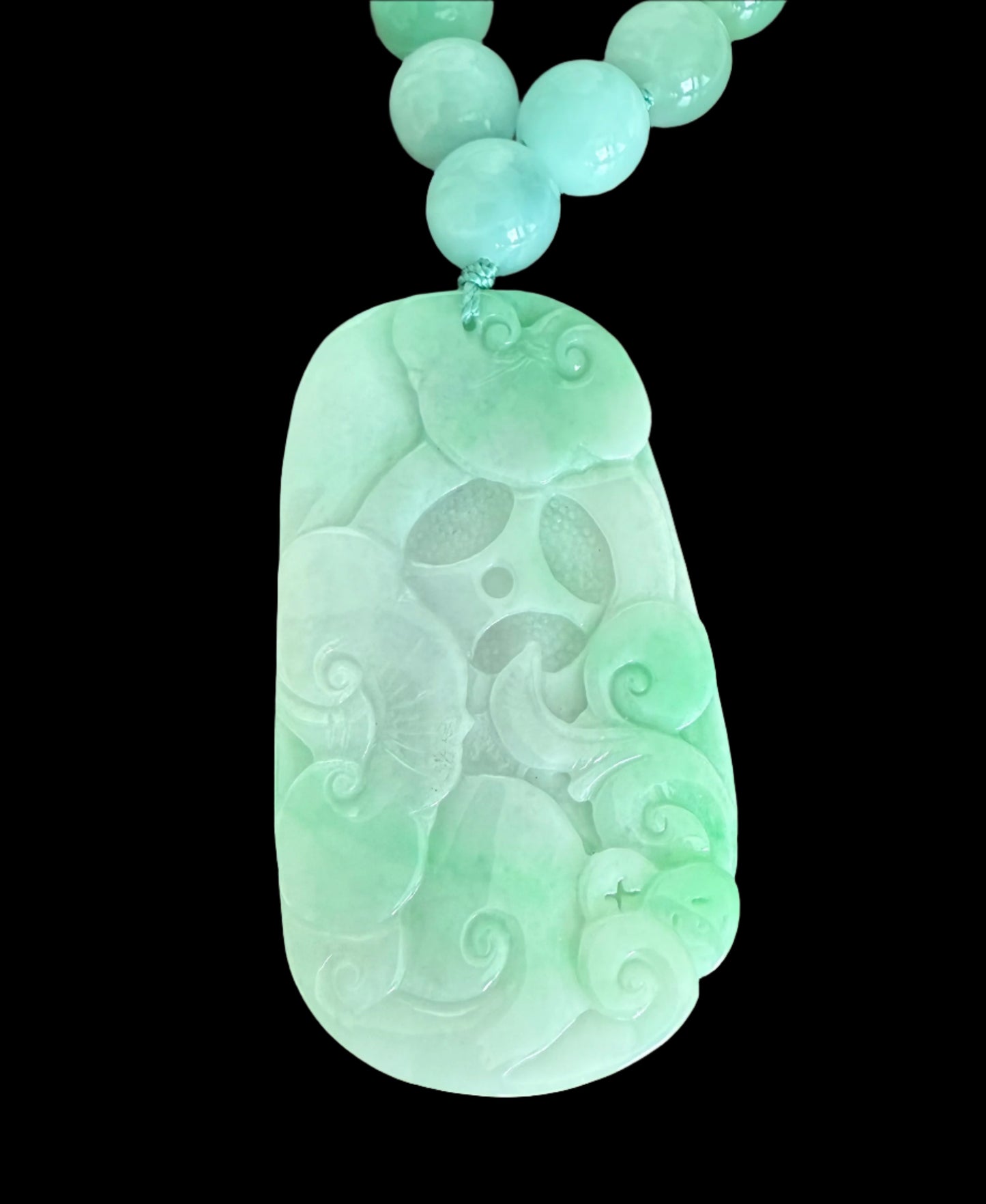 DOUBLE PHOENIX & FLOWER PENDANT WITH NECKLACE