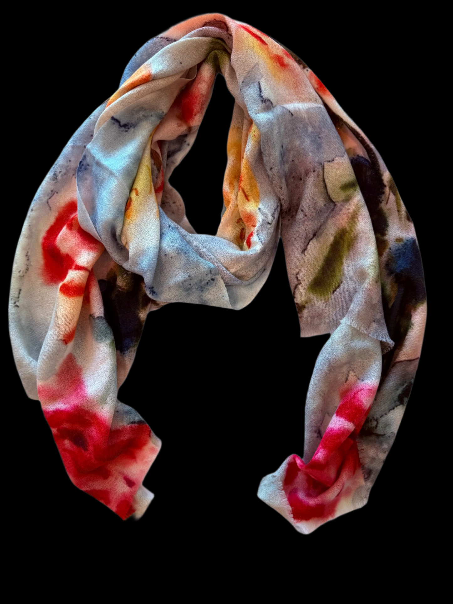 Scarf Hand Painted Cashmere #1