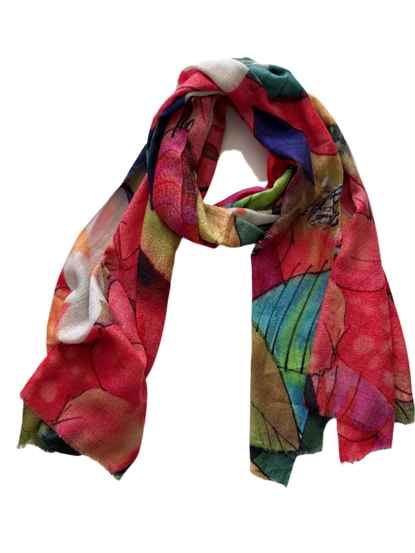 Scarf Hand Painted Cashmere #2