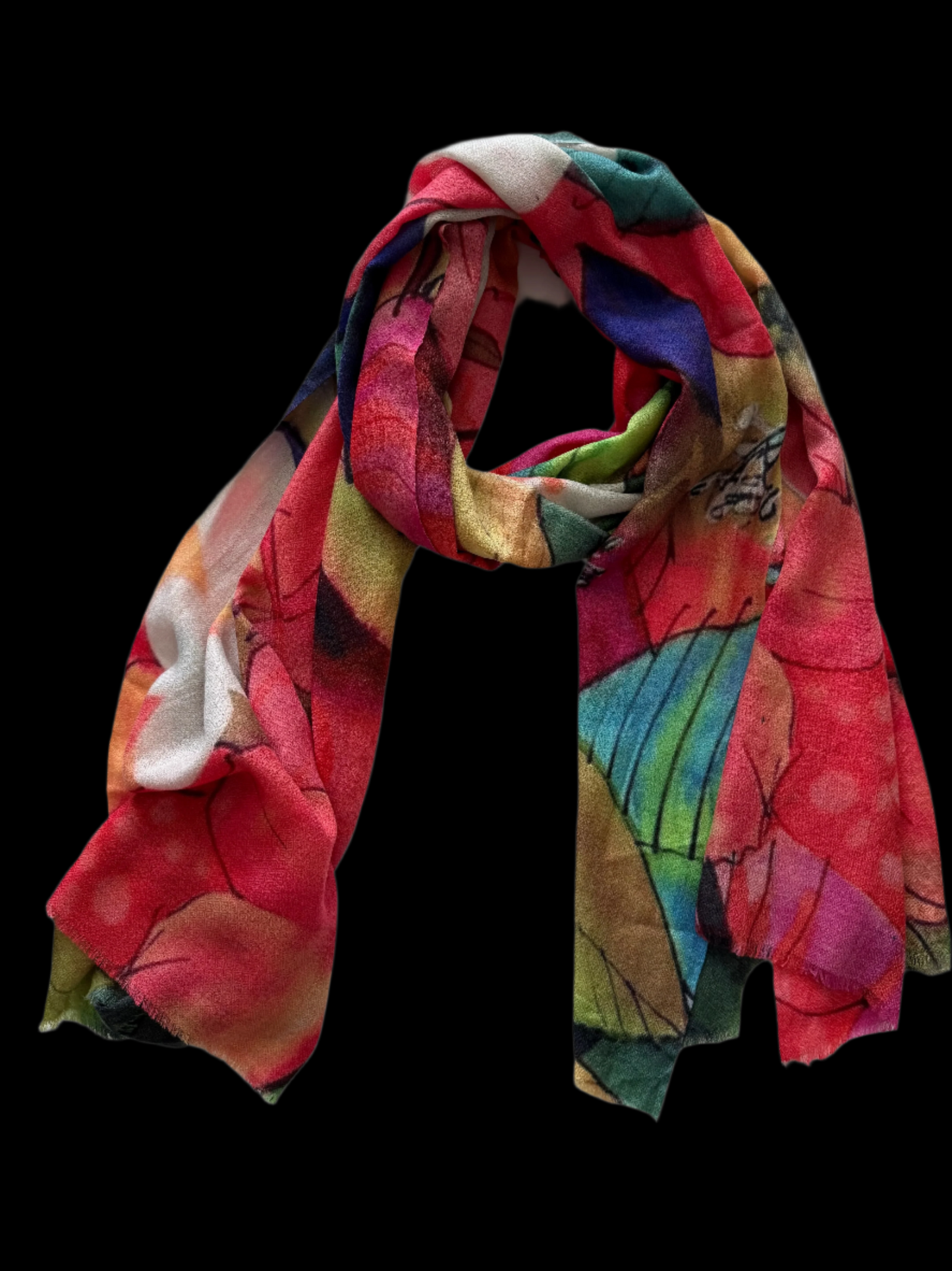 Scarf Hand Painted Cashmere #2