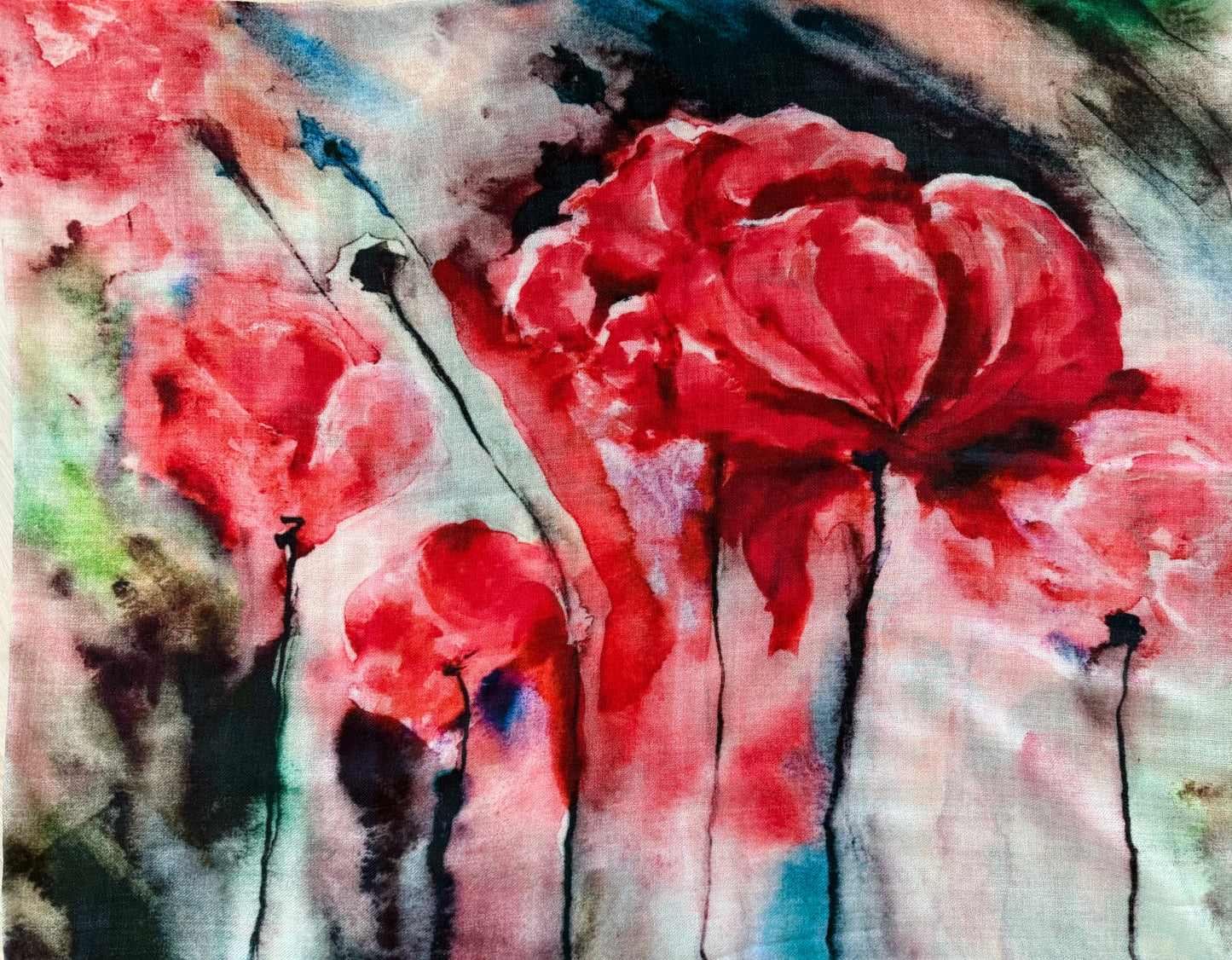 Scarf Hand Painted Cashmere #4