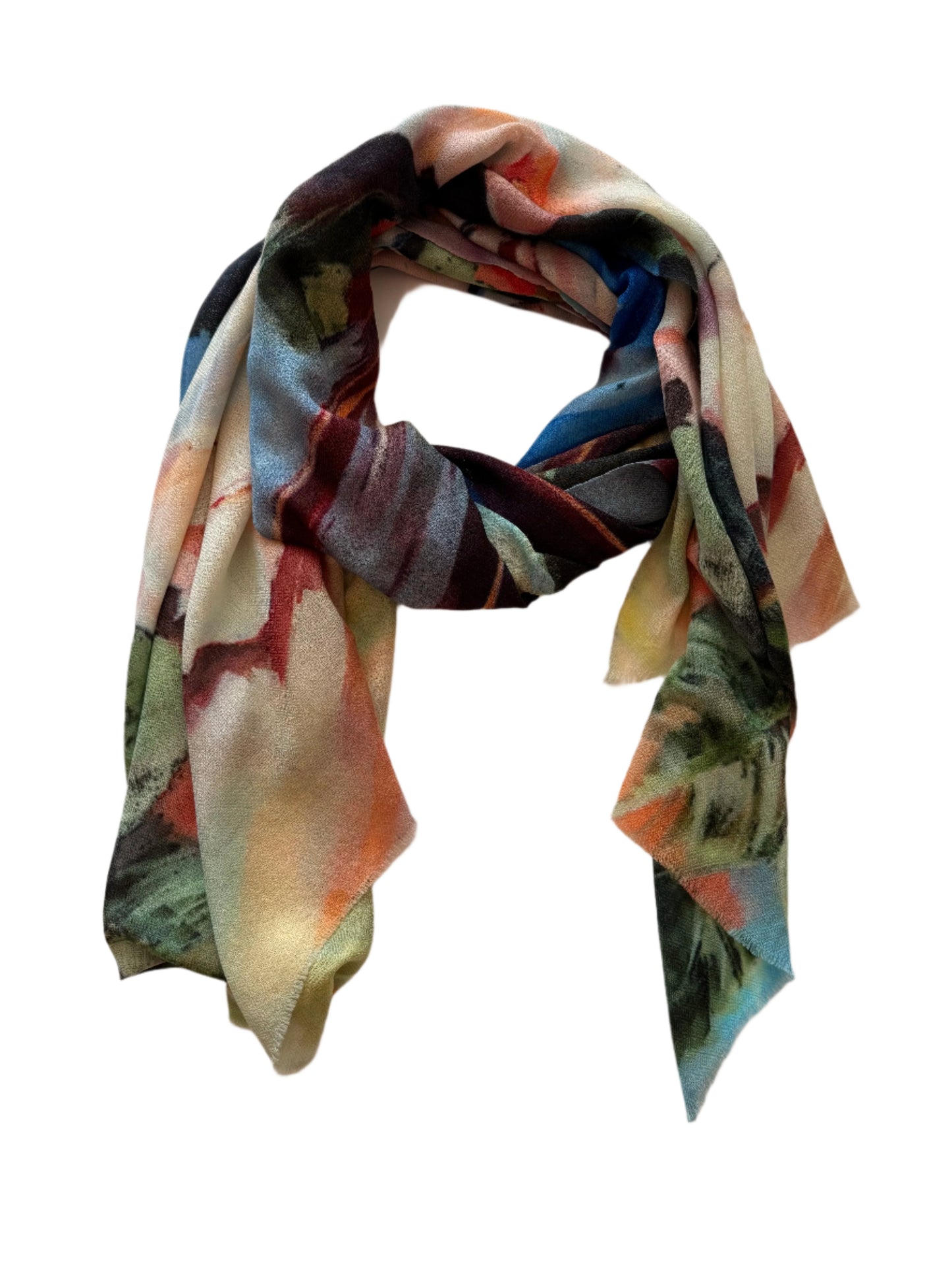Scarf Hand Painted Cashmere #5