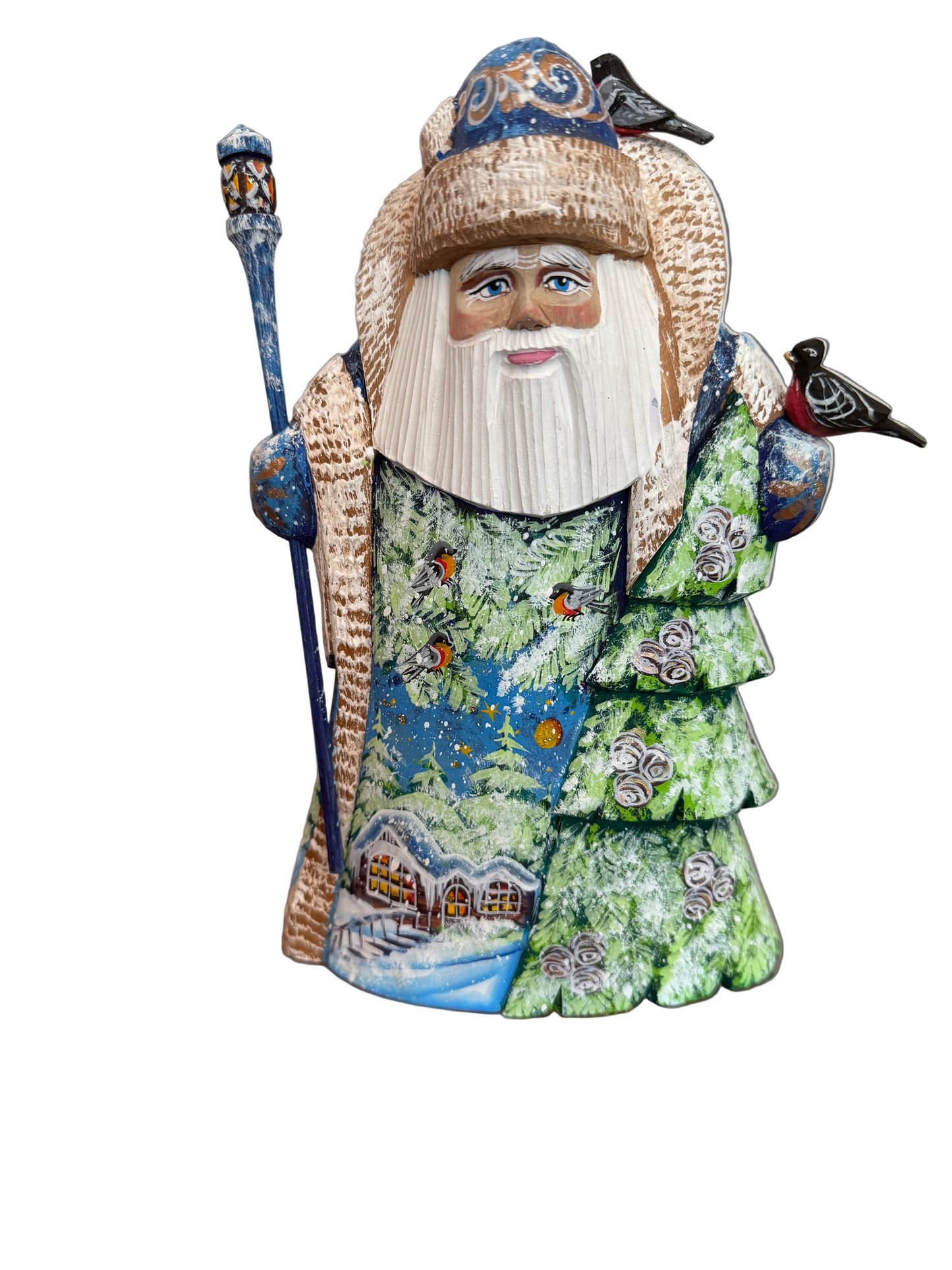 Santa Snow Scene w Blue sky