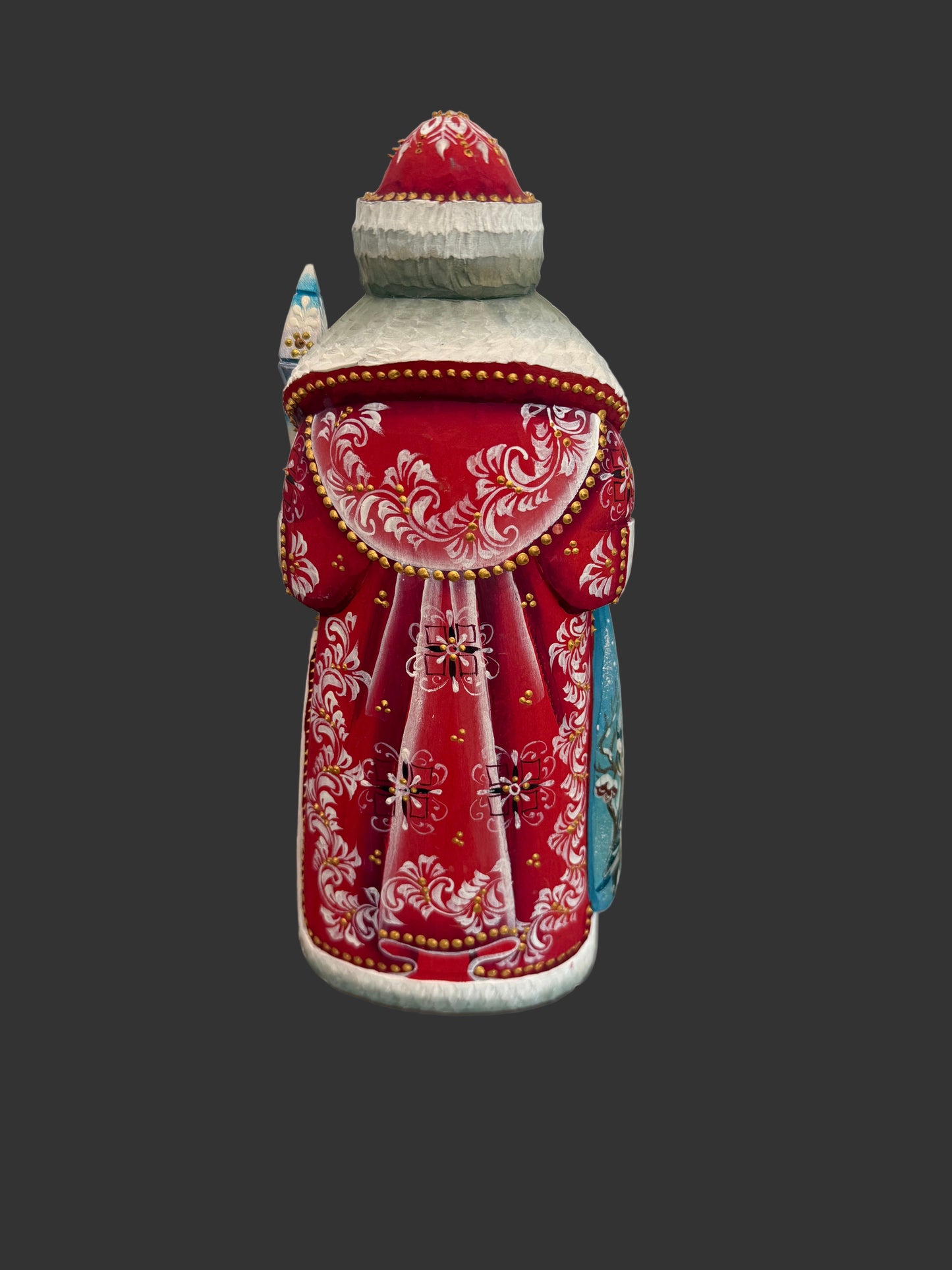 Santa Red w Village Scene and Deer