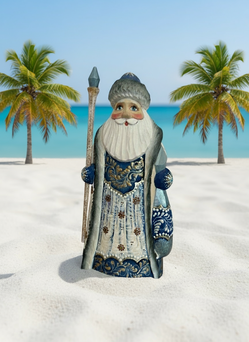 Santa in Blue and white Robe
