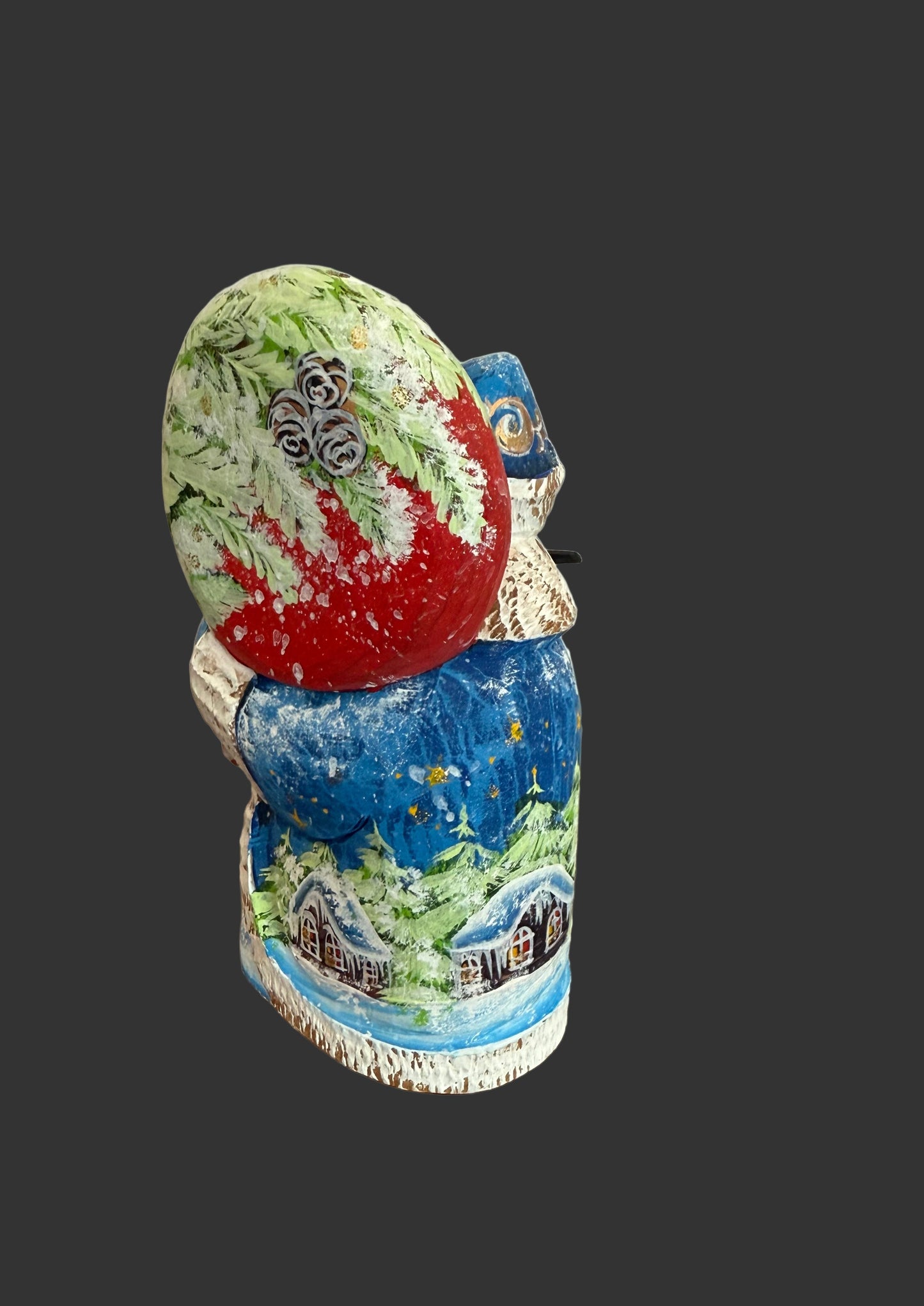 Santa with Little Bird and Gift Bag