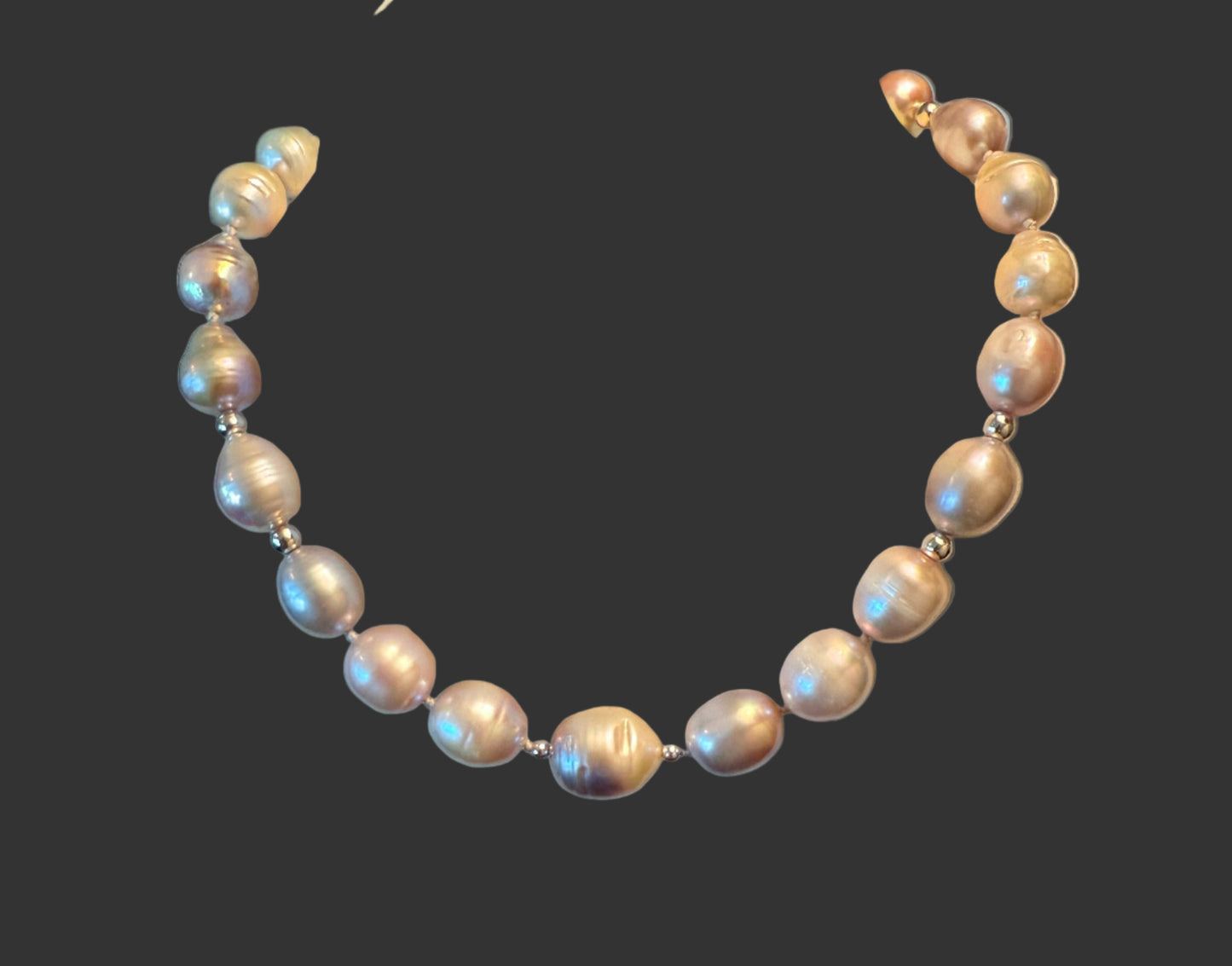 Necklace Pink Baroque Pearls