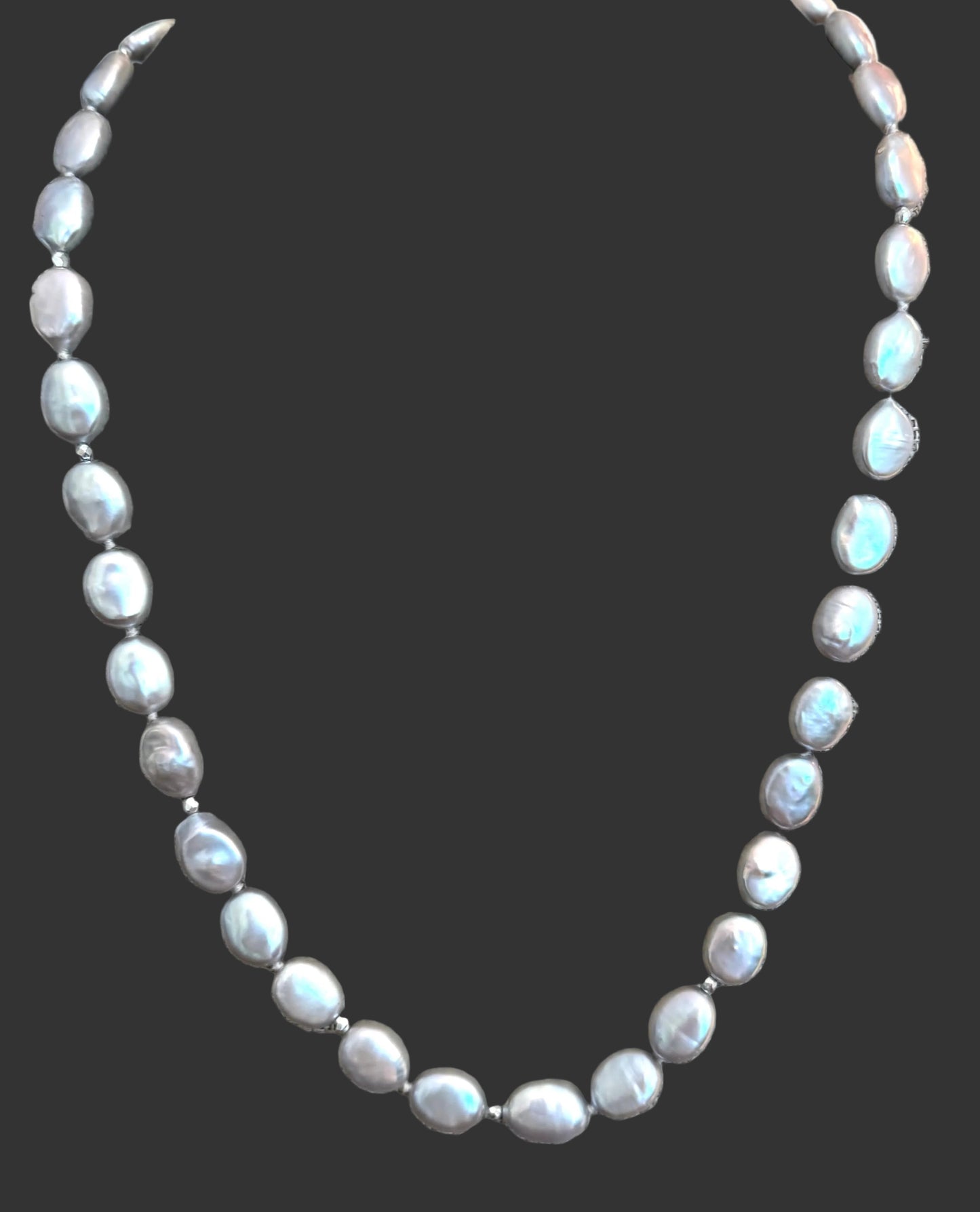 Silver -Gray Tear Drop Pearls