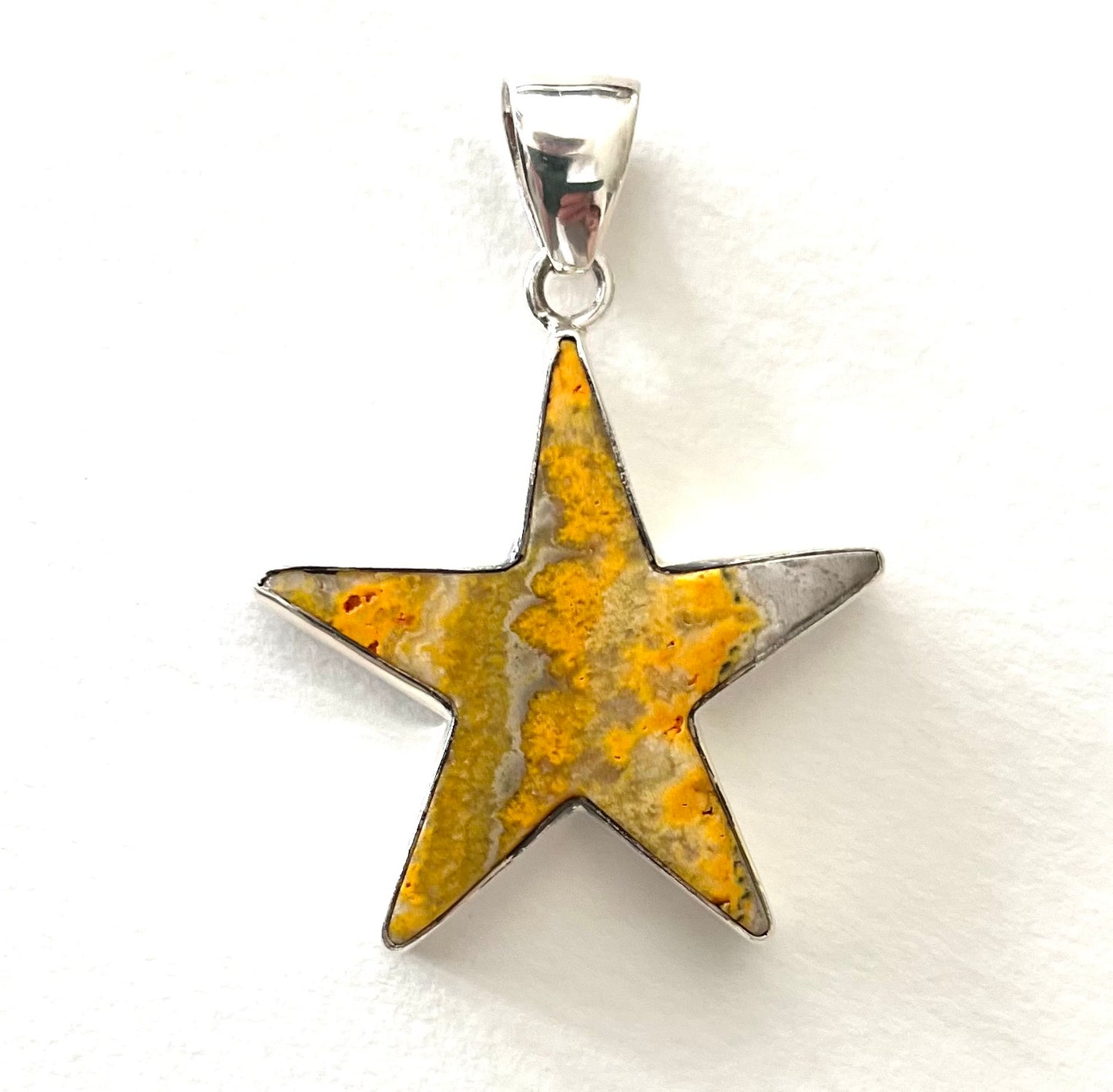 Pendant Star Bumble Bee Jasper