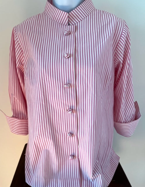 Blouse Pink and White Stripe M