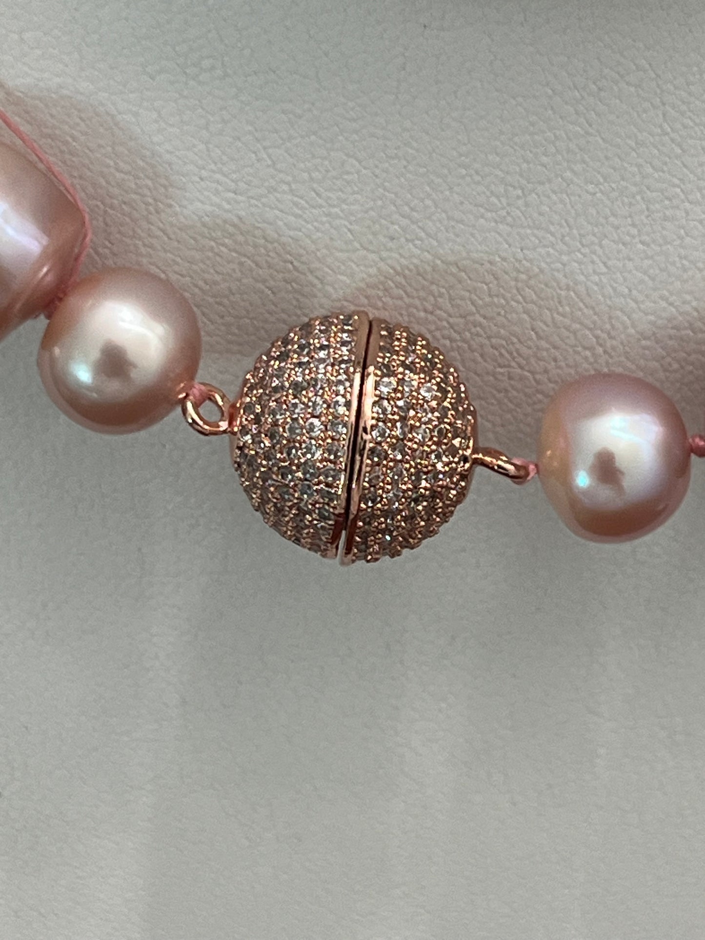 Necklace Pink Baroque Pearls