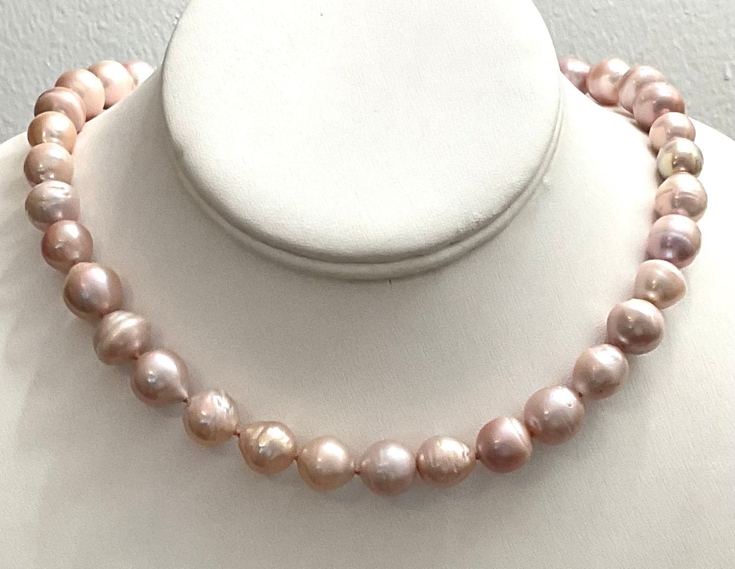 Necklace Pink Baroque Pearls