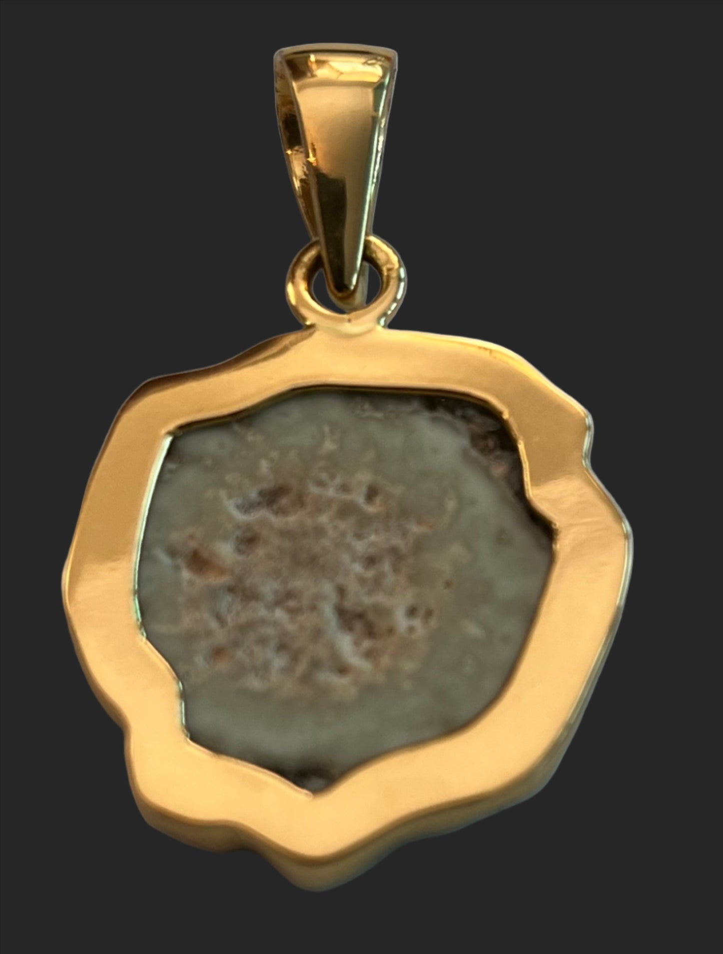 Pendant  Green Amethyst Slice