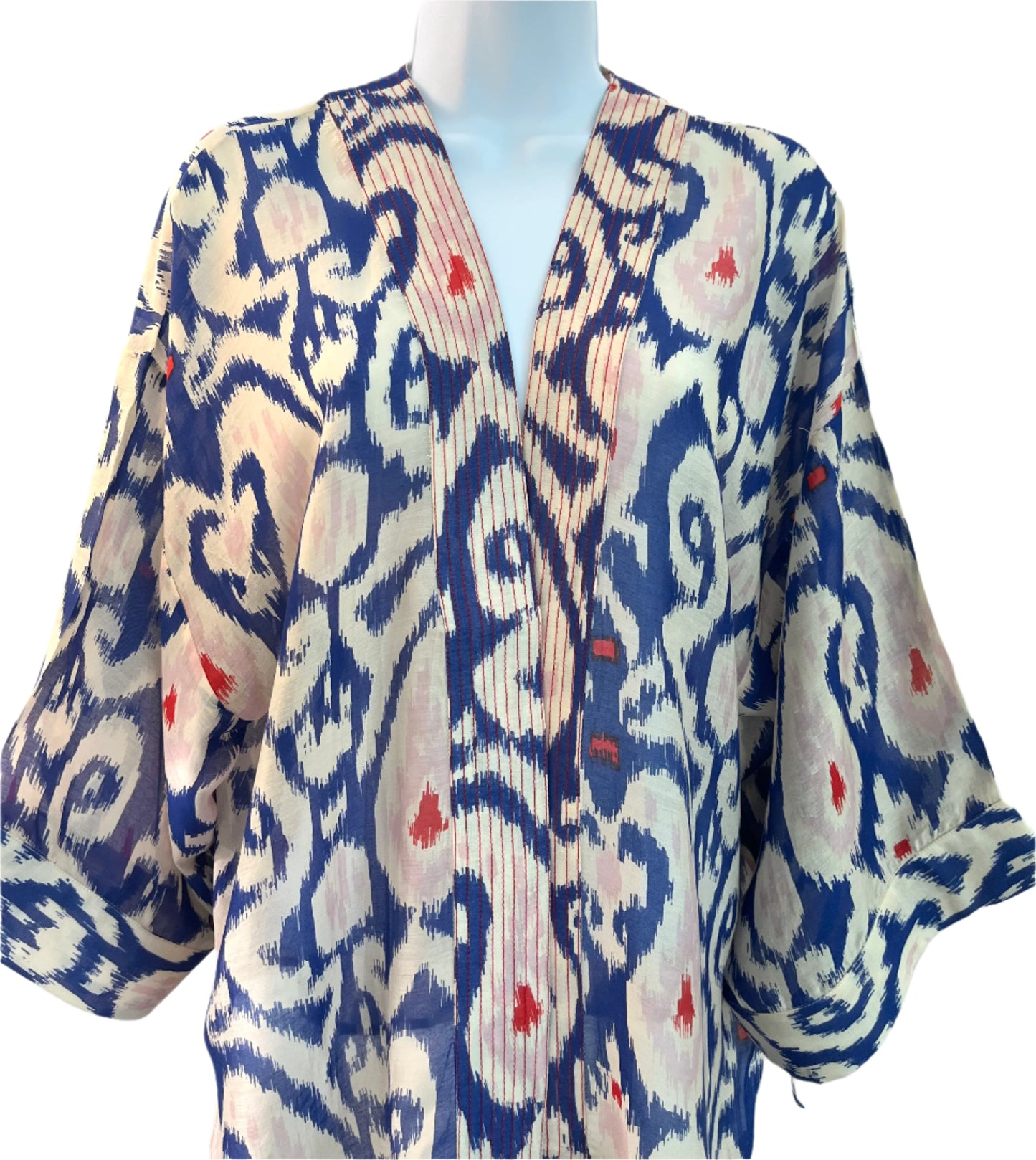 Ikat Print Blue Kimono *