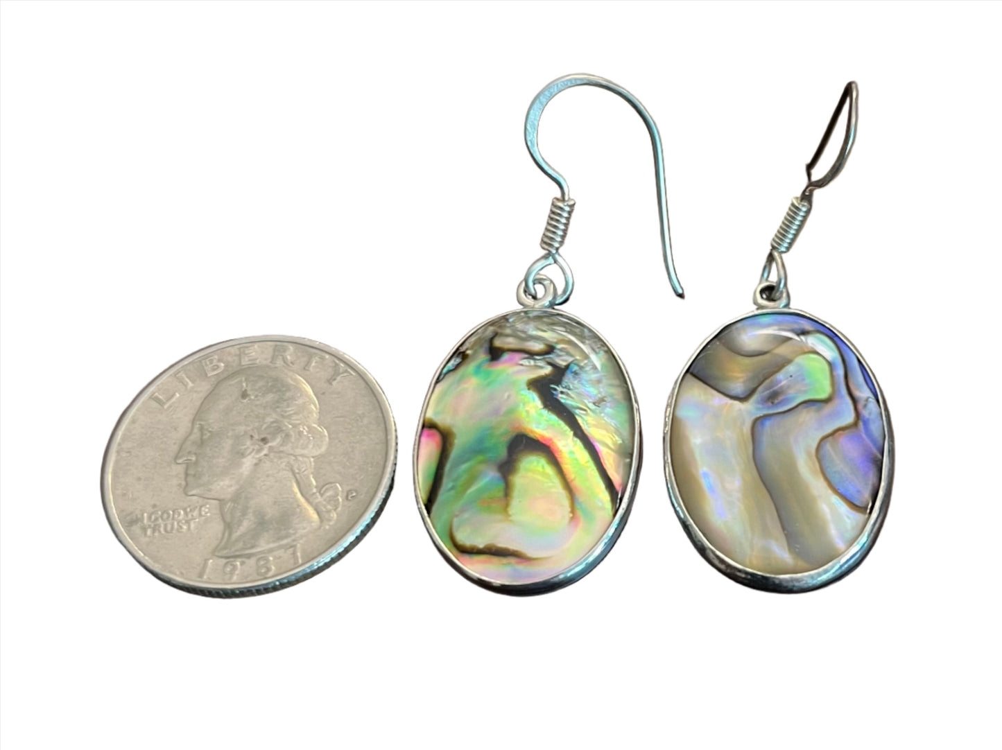 Earrings Abalone /Sterling/Dangle