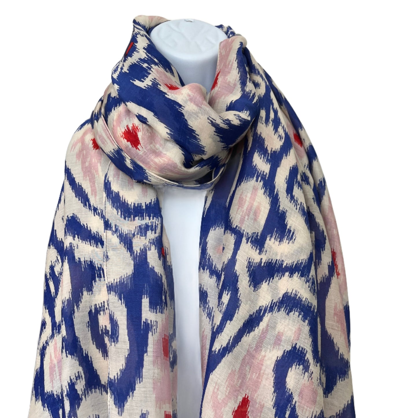 Scarf Ikat Blue Print