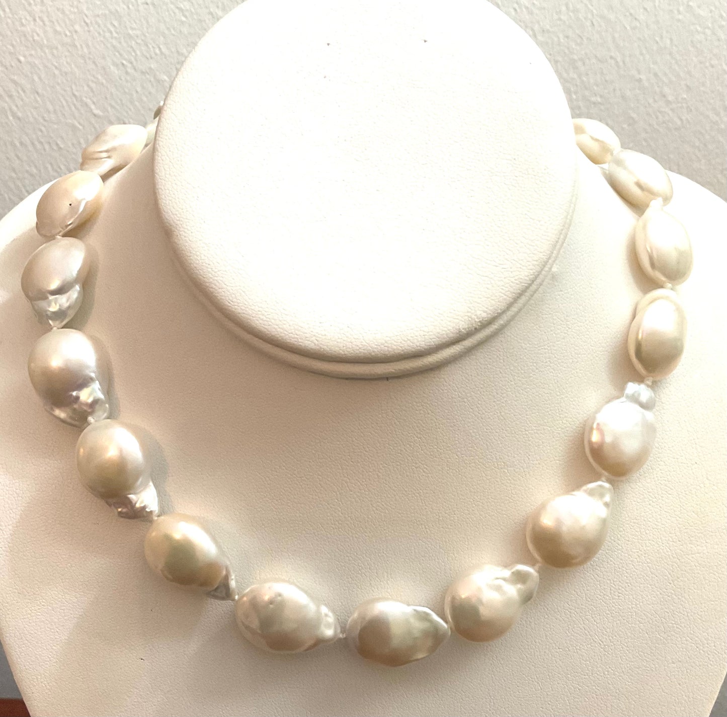 Necklace White Tear Shaped Pearls