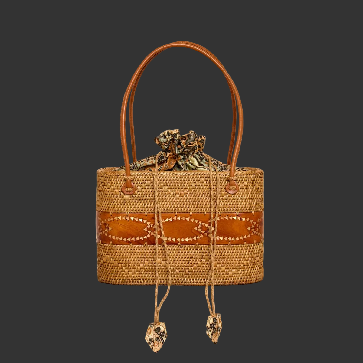 ATA VINE BAG WITH MAHOGANY & MOTHER OF PEARL