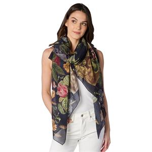 Scarf Primula Print Black