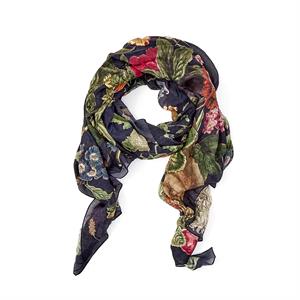 Scarf Primula Print Black