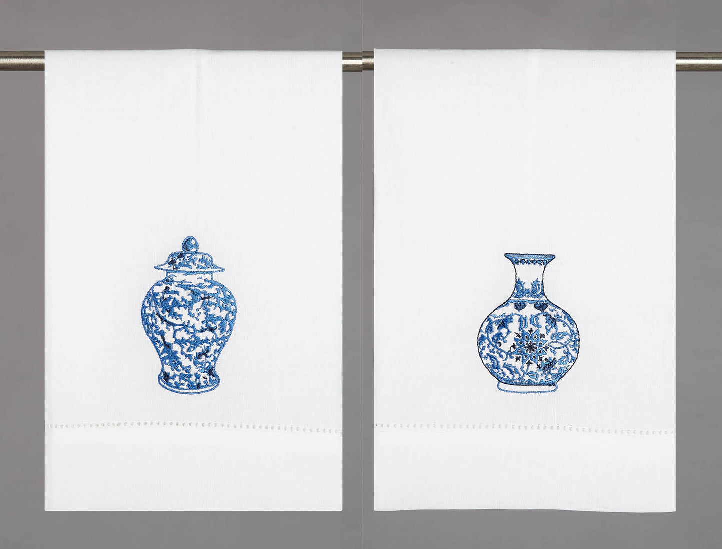 Chinoiserie Vases Guest Towel - Sally Eckman Roberts