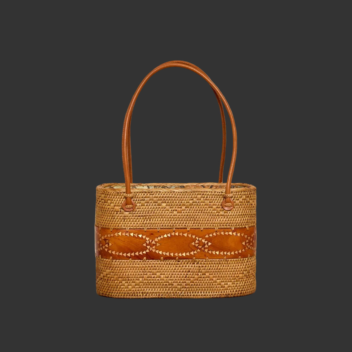 ATA VINE BAG WITH MAHOGANY & MOTHER OF PEARL
