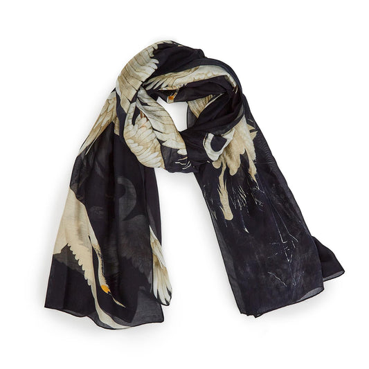 HERON SCARF IN BLACK
