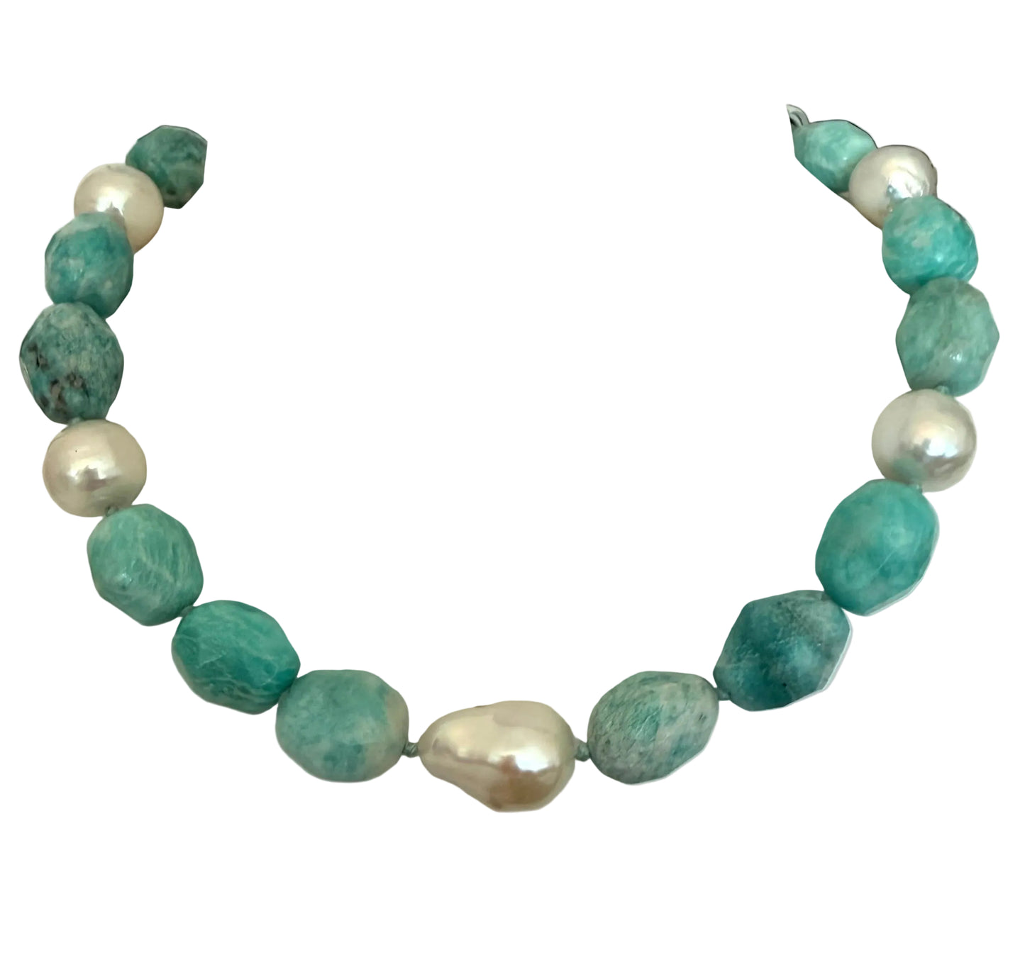 Amazing Amazonite and Baroque Pearls