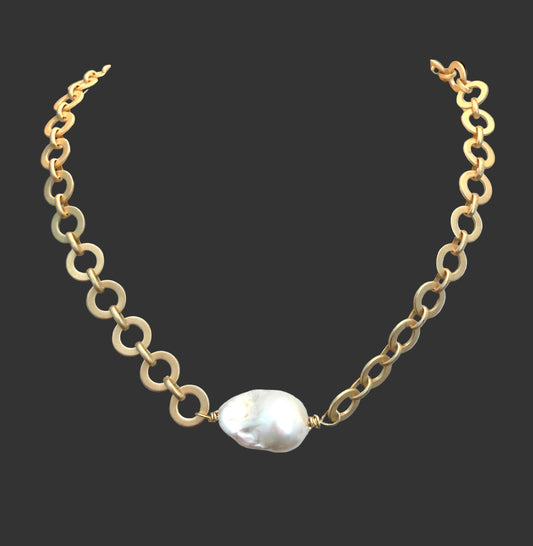 Arrabella Necklace Matte  Gold-plated