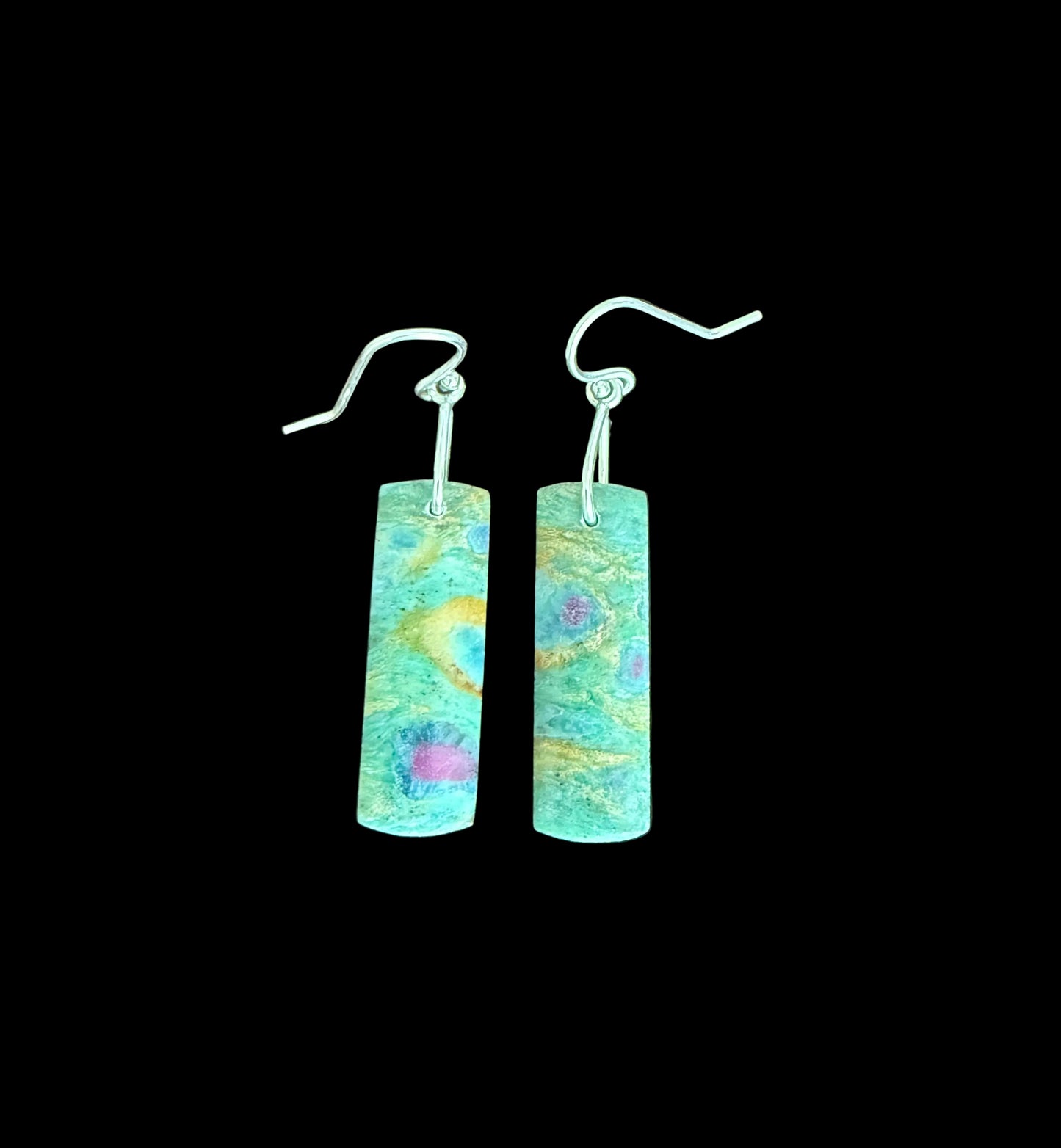 Earrings Natural Fuchsite