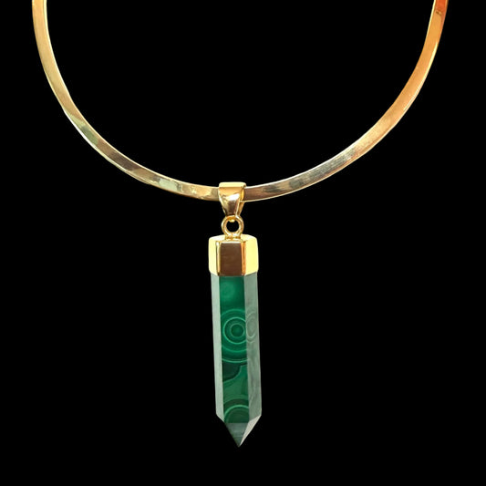 Malachite Point Pendant and Alchemia #2