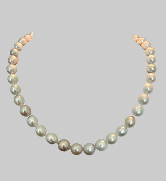 Necklace Tri-Color Saltwater Japanese Pearls