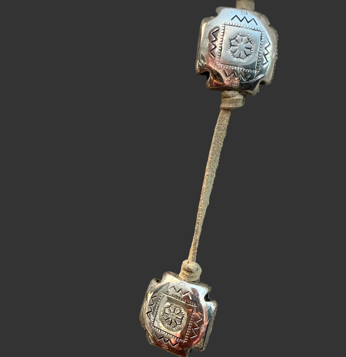 Long silver & Coral