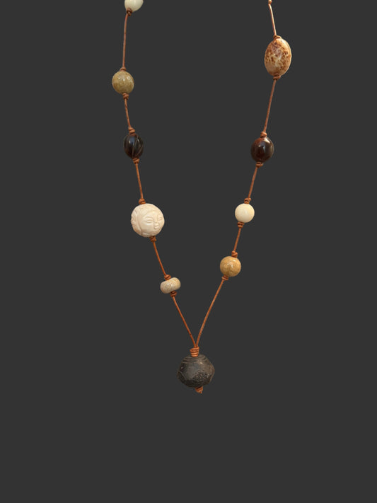 Vintage African Clay Bead & Natural Beads