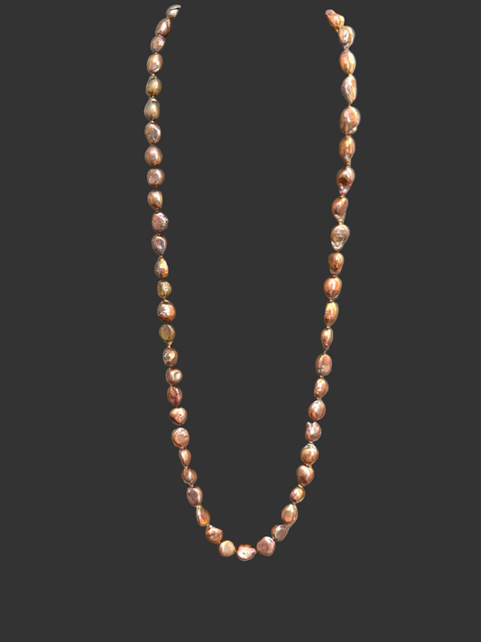 Reddish Copper Baroque Pearls