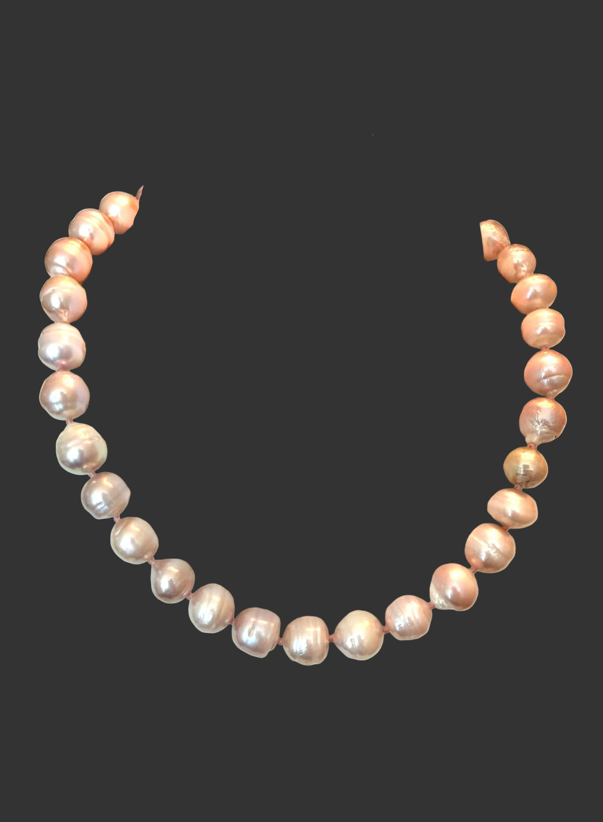 Baroque Pink Pearl Necklace