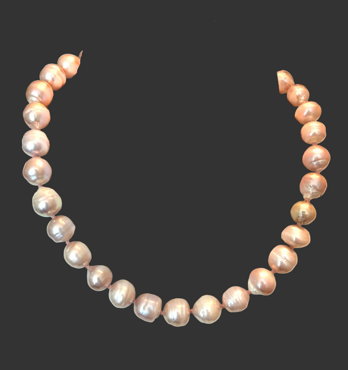 Baroque Pink Pearl Necklace