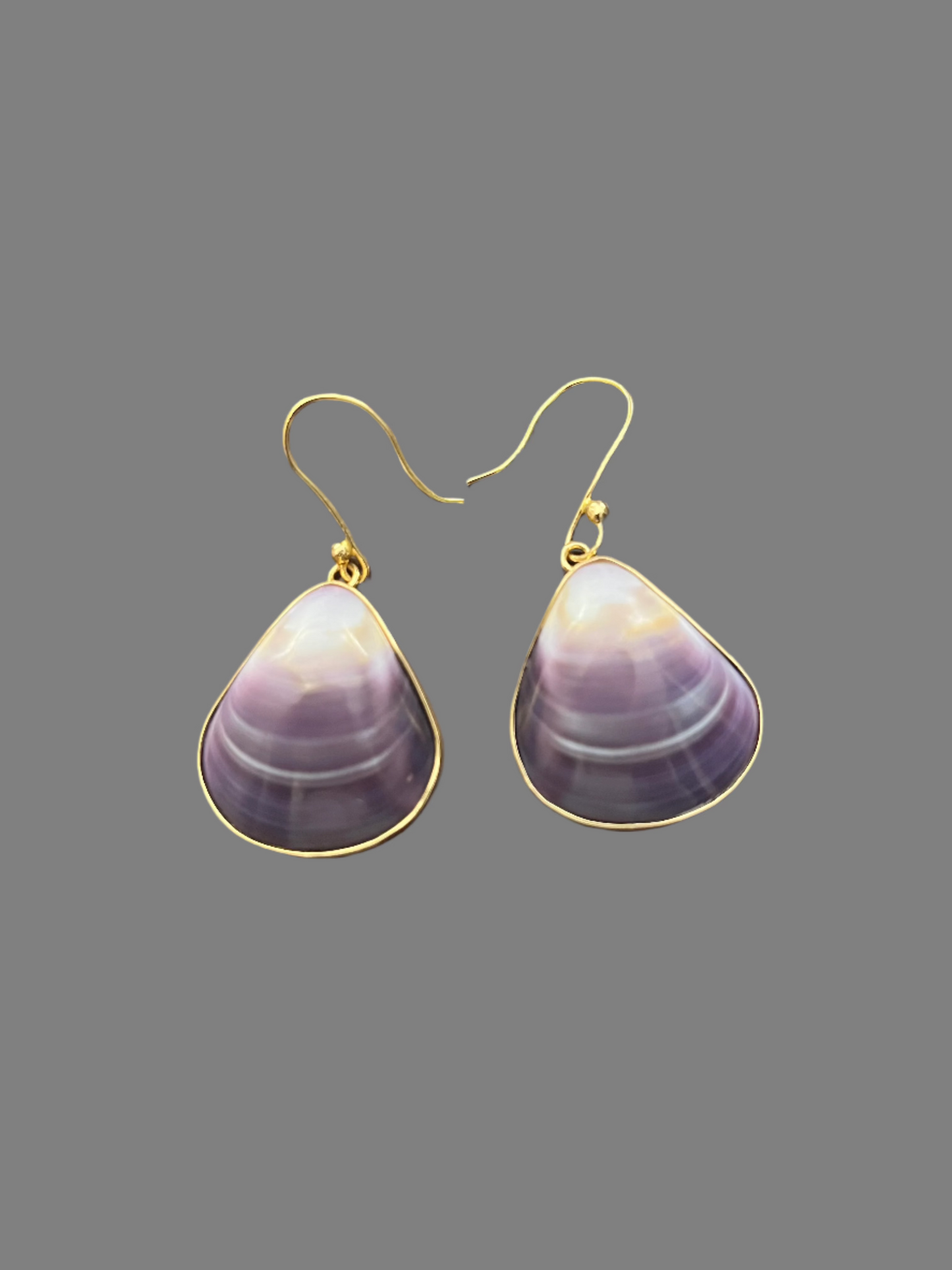 Earrings Purple Clam/ Alchemia