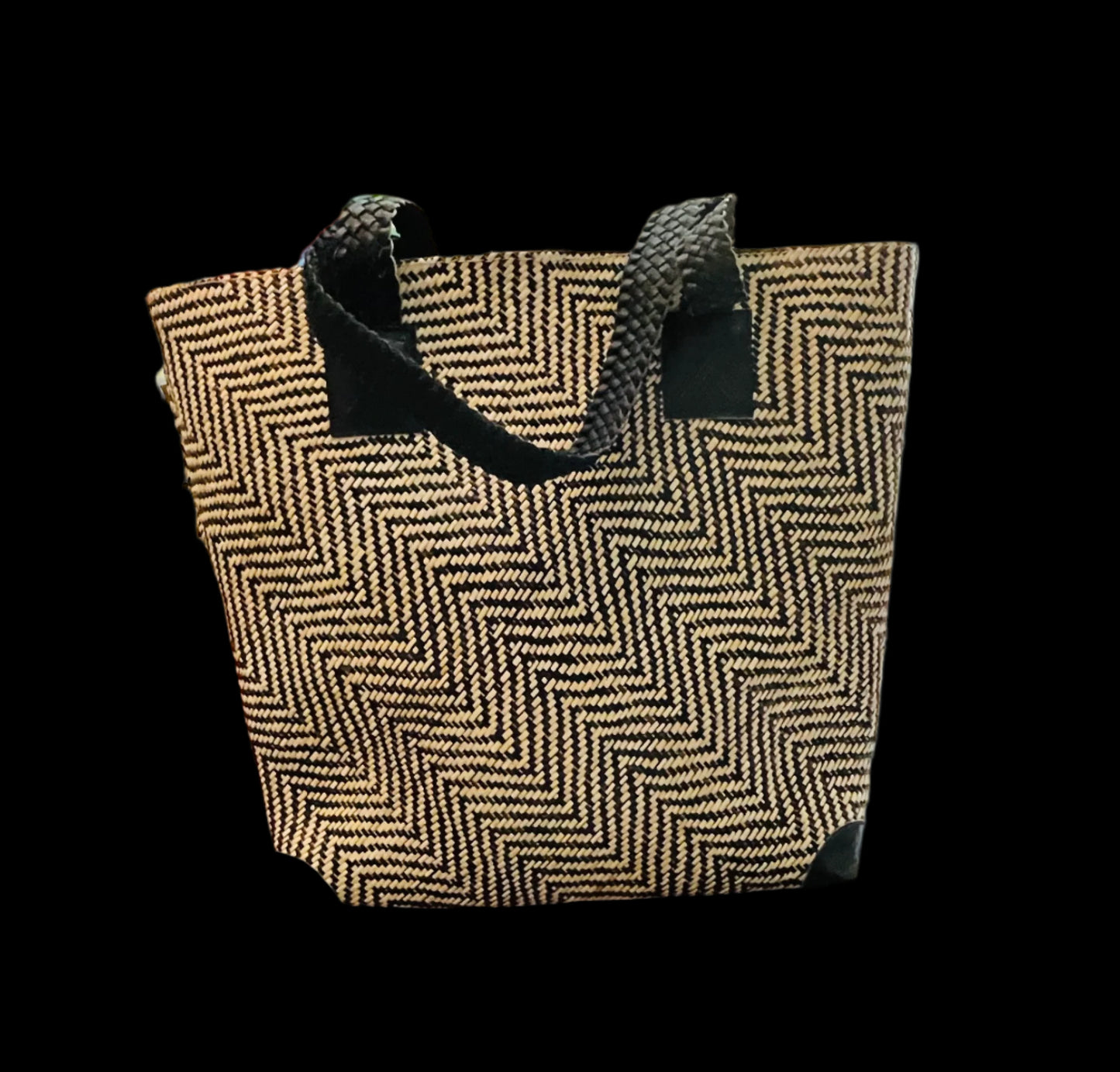 Tote Large Rattan and Leather