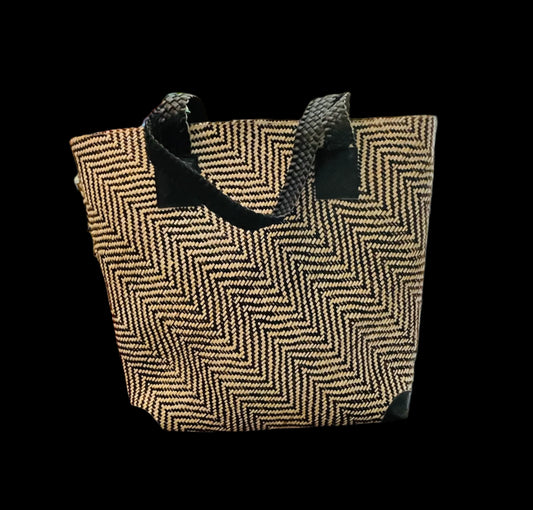 Tote Large Rattan and Leather