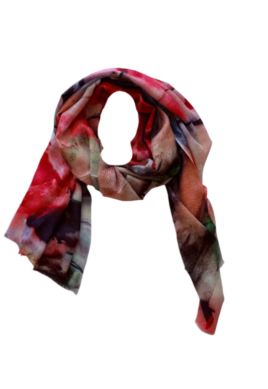 Scarf Hand Painted Cashmere #4