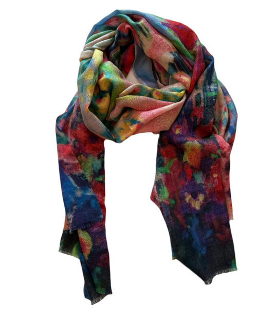 Scarf Hand Painted Cashmere #8