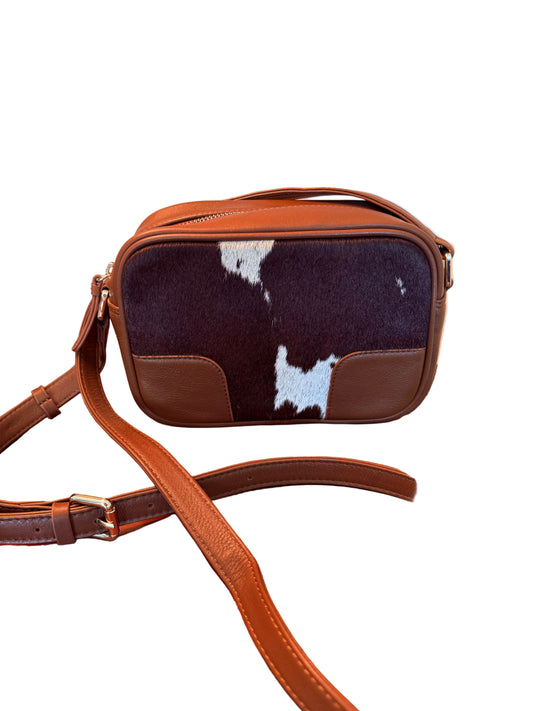 Crossbody Bag Brown and Calf Hair